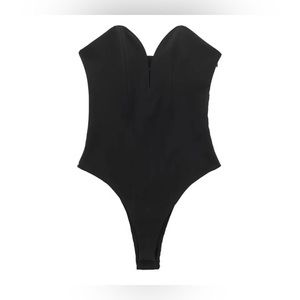 Women's Bodysuit plunge Small black sexy pretty little thing